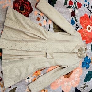 Like NEW Anthropologie Tulle Cream Trench Coat